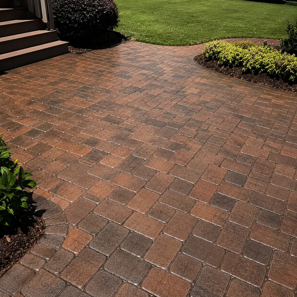 Before and after Paver Sealing